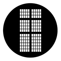 ROSCO:250-77238 -- 77238 Statesman Window Steel Metal Gobo, Size: Specify