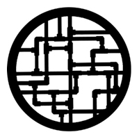 ROSCO:250-77275 -- 77275 Pipes Steel Metal Gobo By Kc Hooper, Size: Specify