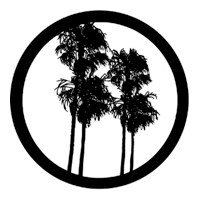 ROSCO:250-77283 -- 77283 Double Palm Steel Metal Gobo By Andrew Bridge, Size: Specify