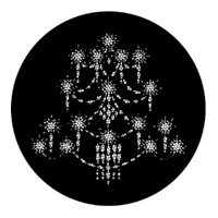 ROSCO:250-77290 -- 77290 Chandelier A Steel Metal Gobo, Size: Specify
