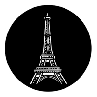 ROSCO:250-77305 -- 77305 Eiffel Tower Steel Metal Gobo, Size: Specify