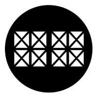 ROSCO:250-77350 -- 77350 Tudor Steel Metal Gobo, Size: Specify