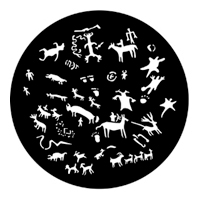 ROSCO:250-77560 -- 77560 Cave Painting Steel Metal Gobo, Size: Specify