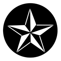 ROSCO:250-77598 -- 77598 3D Star Steel Metal Gobo, Size: Specify