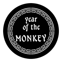 ROSCO:250-77652D -- 77652D Year Of The Monkey Steel Metal Gobo, Size: Specify