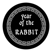 ROSCO:250-77652G -- 77652G Year Of The Rabbit Steel Metal Gobo, Size: Specify
