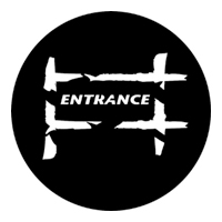 ROSCO:250-77685 -- 77685 Entrance 2 Steel Metal Gobo, Size: Specify