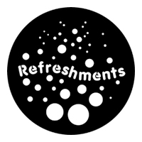 ROSCO:250-77696 -- 77696 Refreshments Steel Metal Gobo, Size: Specify