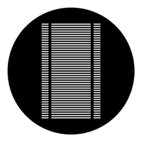 ROSCO:250-77702 -- 77702 Venetian Blind Steel Metal Gobo By Jules Fisher, Size: Specify