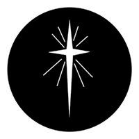 ROSCO:250-77707 -- 77707 Star Of Bethlehem 1 Steel Metal Gobo By Leon Rosenthal, Size: Specify