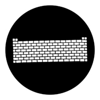 ROSCO:250-77719 -- 77719 Brickwall Steel Metal Gobo, Size: Specify