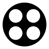 ROSCO:250-77742 -- 77742 Split 4 Steel Metal Gobo By Clarke Thorton, Size: Specify
