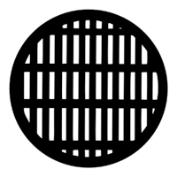 ROSCO:250-77756 -- 77756 Grating Steel Metal Gobo By Allen Lee Hughes, Size: Specify