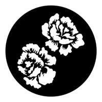 ROSCO:250-77763 -- 77763 Roses Steel Metal Gobo By Paulie Jenkins, Size: Specify