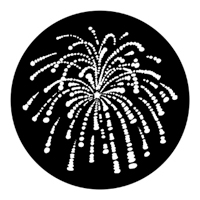 ROSCO:250-77766 -- 77766 Fireworks 1 Steel Metal Gobo By Jules Fisher, Size: Specify