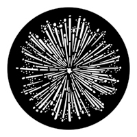 ROSCO:250-77767 -- 77767 Fireworks 2 Steel Metal Gobo, Size: Specify