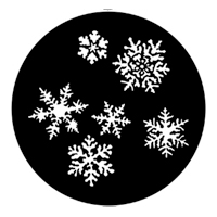 ROSCO:250-77772 -- 77772 Snowflakes Steel Metal Gobo By Jules Fisher, Size: Specify