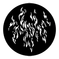 ROSCO:250-77775 -- 77775 Fire/Waves Steel Metal Gobo By Bob Mitchell, Size: Specify