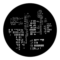 ROSCO:250-77786 -- 77786 City Lights Steel Metal Gobo By Bob Mitchell, Size: Specify