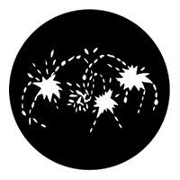 ROSCO:250-77800 -- 77800 Fireworks 4A Steel Metal Gobo, Size: Specify