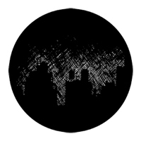 ROSCO:250-77819 -- 77819 Meshed Water Towers 2 Steel Metal Gobo, Size: Specify