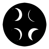 ROSCO:250-77848 -- 77848 Moon Phases Steel Metal Gobo, Size: Specify