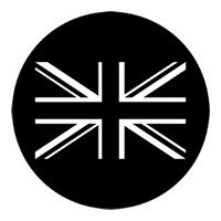 ROSCO:250-77867 -- 77867 Union Jack (White) Steel Metal Gobo, Size: Specify