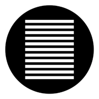 ROSCO:250-77904 -- 77904 Venetian Blind 2 Steel Metal Gobo, Size: Specify