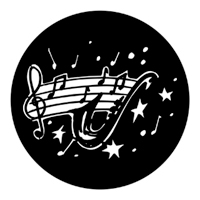 ROSCO:250-77934 -- 77934 Solo Saxophone Steel Metal Gobo, Size: Specify