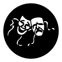 ROSCO:250-77936 -- 77936 Comedy And Tragedy Steel Metal Gobo, Size: Specify