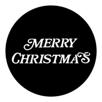ROSCO:250-77939 -- 77939 Merry Christmas Steel Metal Gobo, Size: Specify