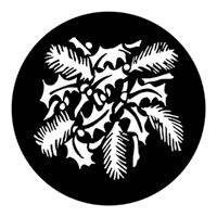 ROSCO:250-77954 -- 77954 Christmas Leaves Steel Metal Gobo, Size: Specify