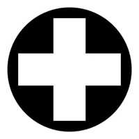 ROSCO:250-77967 -- 77967 First Aid Steel Metal Gobo, Size: Specify