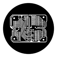 ROSCO:250-77972 -- 77972 Printed Circuit Steel Metal Gobo, Size: Specify