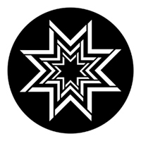 ROSCO:250-78004 -- 78004 Concentric Stars Steel Metal Gobo, Size: Specify