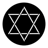 ROSCO:250-78005 -- 78005 Star Of David Steel Metal Gobo, Size: Specify