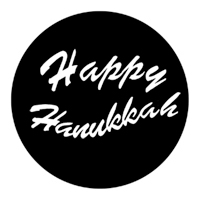 ROSCO:250-78006 -- 78006 Happy Hanukah Steel Metal Gobo, Size: Specify