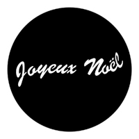 ROSCO:250-78009 -- 78009 Joyeux Noël Steel Metal Gobo, Size: Specify