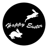 ROSCO:250-78017 -- 78017 Happy Easter Steel Metal Gobo, Size: Specify