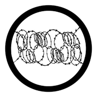 ROSCO:250-78031 -- 78031 Barbed Wire 2 Steel Metal Gobo, Size: Specify