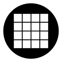 ROSCO:250-78042 -- 78042 Large Squares Steel Metal Gobo, Size: Specify