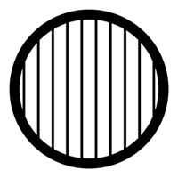 ROSCO:250-78045 -- 78045 Vertical Lines Steel Metal Gobo, Size: Specify