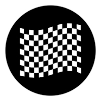 ROSCO:250-78051 -- 78051 Chequered Flag 2 Steel Metal Gobo, Size: Specify