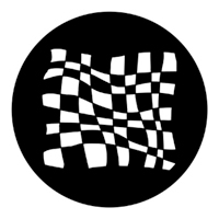 ROSCO:250-78052 -- 78052 Chequered Flag 3 Steel Metal Gobo, Size: Specify