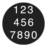 ROSCO:250-78058 -- 78058 Helvetica Numbers Steel Metal Gobo, Size: Specify