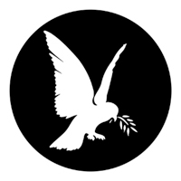 ROSCO:250-78089 -- 78089 Dove Of Peace Steel Metal Gobo, Size: Specify