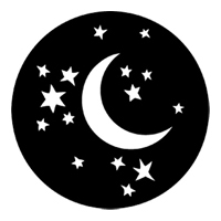 ROSCO:250-78121 -- 78121 Moon And Stars Steel Metal Gobo, Size: Specify