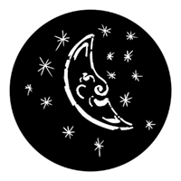 ROSCO:250-78163 -- 78163 Man In The Moon Steel Metal Gobo, Size: Specify