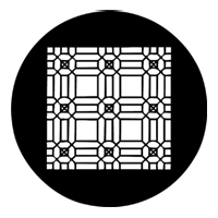 ROSCO:250-78202 -- 78202 Decorative Lattice Steel Metal Gobo, Size: Specify