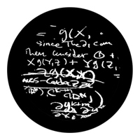 ROSCO:250-78462 -- 78462 Calculation Steel Metal Gobo By Michael Lincoln, Size: Specify